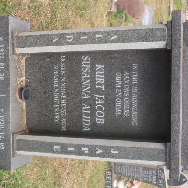 JACOBSOHN Kurt Jacob 1920-2010 &amp; Susanna Alida 1922-2005