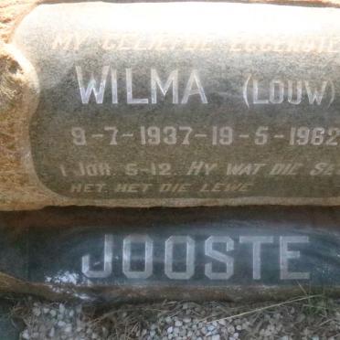 JOOSTE Wilma nee LOUW 1937-1962