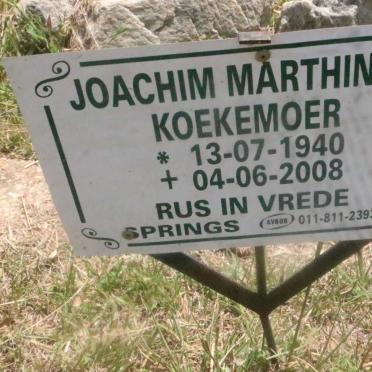 KOEKEMOER Joachim Marthinus 1940-2008