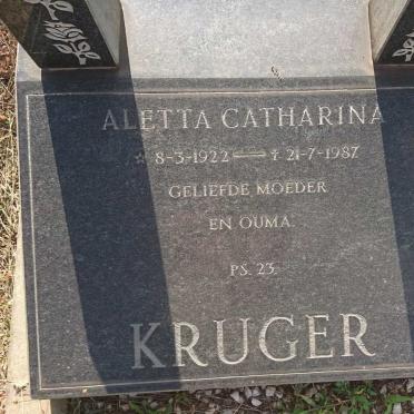 KRUGER Aletta Catharina 1922-1987