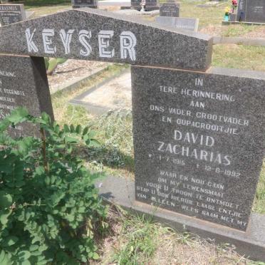 KEYSER David Zacharias 1915-1992 &amp; Susanna PIENAAR 1922-1979