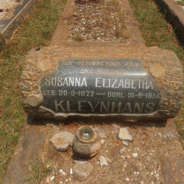 KLEYNHANS Susanna Elizabetha 1877-1956