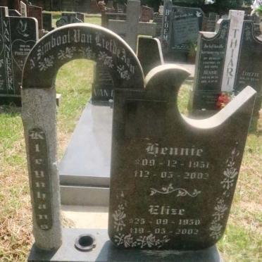 KLEYNHANS Hennie 1951-2002 &amp; Elize 1950-2002