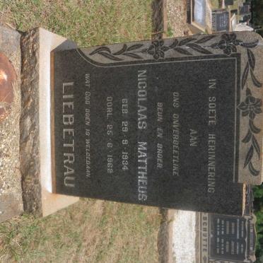 LIEBETRAU Nicolaas Mattheus 1934-1962
