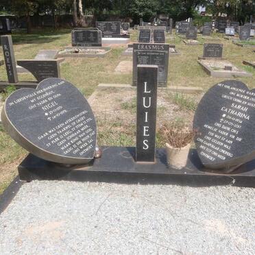 LUIES Nigel 1931-1978 &amp; Sarah Catharina 1934-2017