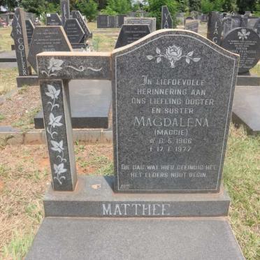 MATTHEE Magdalena 1966-1977