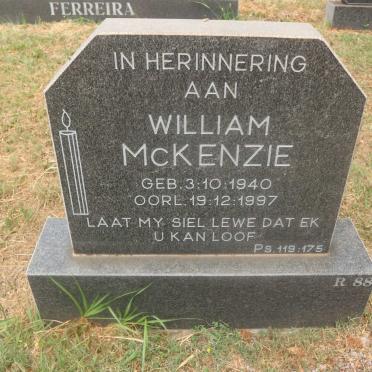 McKENZIE William 1940-1997