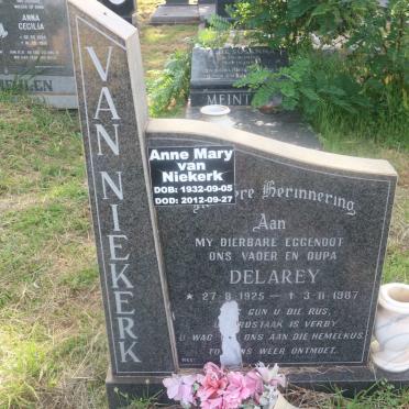 NIEKERK Delarey, van 1925-1987 &amp; Anne Mary 1932-2012