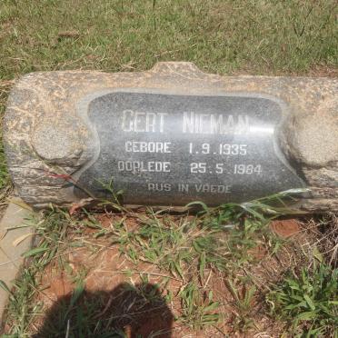NIEMAN Gert 1935-1984
