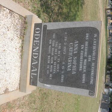 ODENDAAL Anna Sophia Catharina 1923-1995