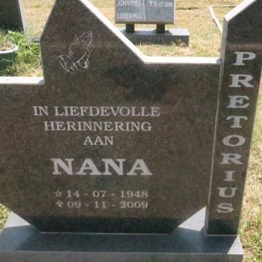 PRETORIUS Nana 1948-2009