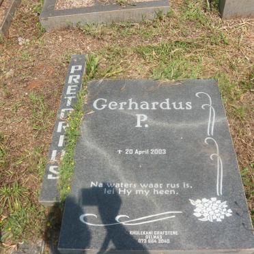 PRETORIUS Gerhardus P. -2003 &amp; Elizabeth M. 1931-1983