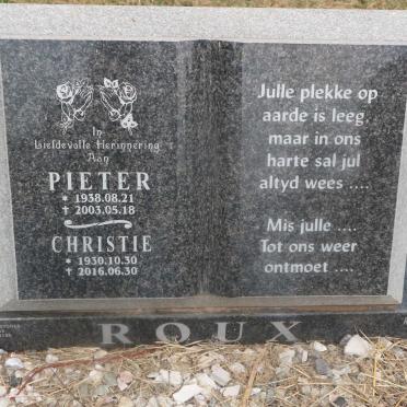 ROUX Pieter 1938-2003 &amp; Christie 1930-2016
