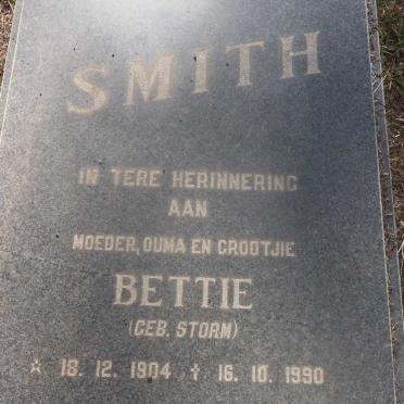 SMITH Bettie nee STORM 1904-1990