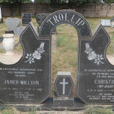 TROLLIP James William 1957-2001 &amp; Christine 1959-1995