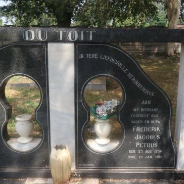 TOIT Frederik Jacobus Petrus , du 1934-1994