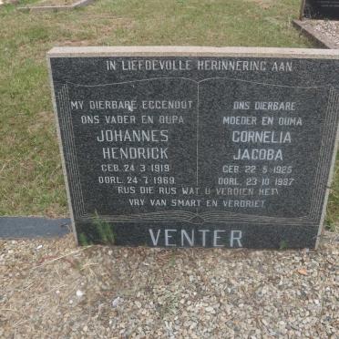 VENTER Johannes Hendrick 1919-1969 &amp; Cornelia Jacoba 1925-1987