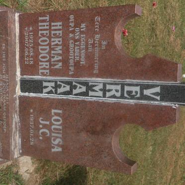 VERMAAK Herman Theodore 1925-2007 &amp; Louisa J.C. 1937-