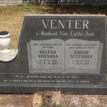 VENTER Gideon Stefanus 1941-1992 &amp; Helena Sussana 1941-1997