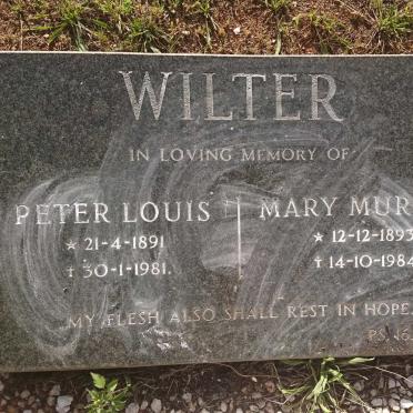 WILTER Peter Louis 1891-1981 &amp; Mary MURRAY 1893-1984
