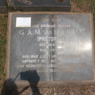 WALT G.A.M., van der nee PRETORIUS 1892-1967
