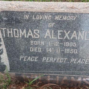 WILLIAMS Thomas Alexander 1905-1950