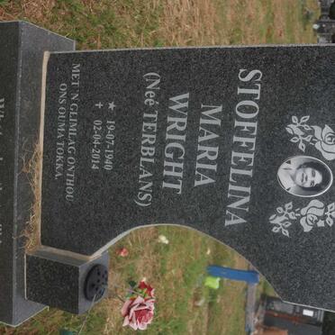 WRIGHT Stoffelina Maria nee TERBLANS 1940-2014