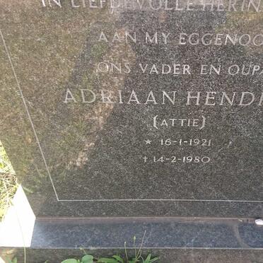 ? Adriaan Hendrik 1921-1980