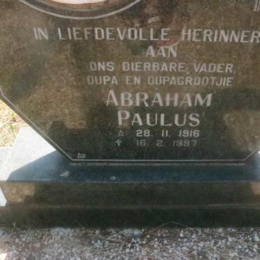 ? Abraham Paulus 1916-1997