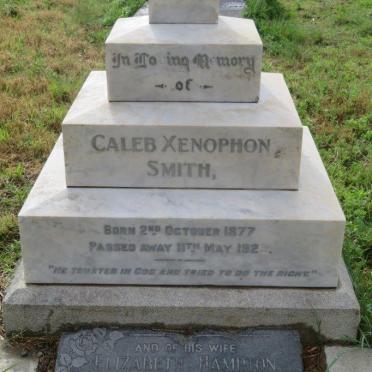 SMITH Caleb Xenophon 1877-1929 &amp; Elizabeth Hampton 1887-1963 