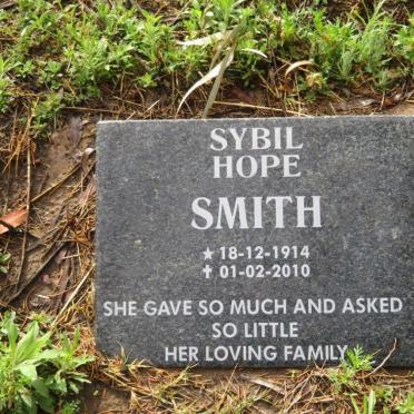 SMITH Sybil Hope 1914-2010