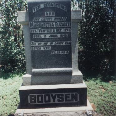 BOOYSEN Margaretha Elizabeth nee VENTER 1876-1940