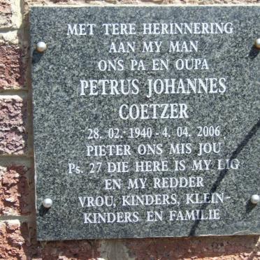 COETZER Petrus Johannes 1940-2006