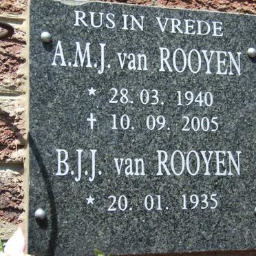 ROOYEN A.M.J., van 1940-2005  &amp; B.J.J.1935-