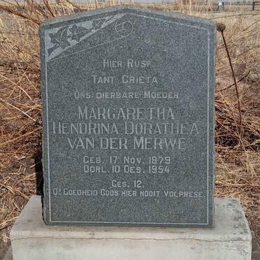 MERWE Margaretha Hendrina Dorathea, van der 1879-1954 