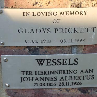 PRIKETT Gladys 1918-1997 :: WESSELS Johannes Albertus 1855-1926