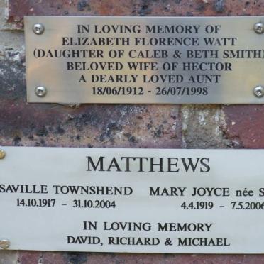 Mpumalanga, STANDERTON district, Val, Church of St Francis of Assisi, Wall of Remembrance