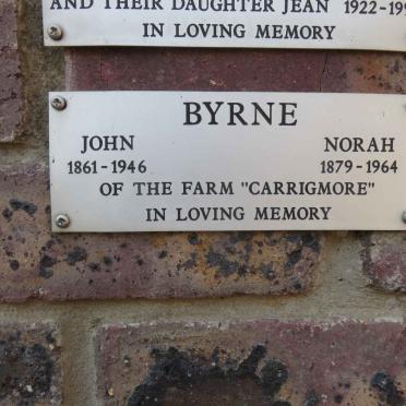BYRNE John 1861-1946 &amp; Norah 1879-1964