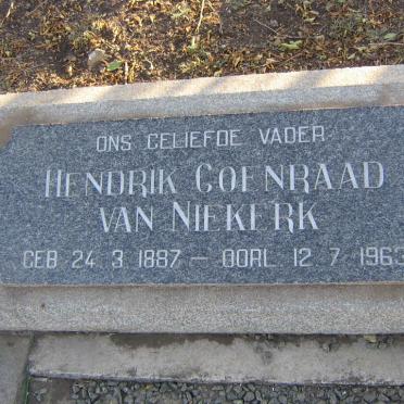 NIEKERK Hendrik Coenraad, van 1887-1963