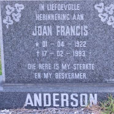 ANDERSON Joan Francis 1922-1993