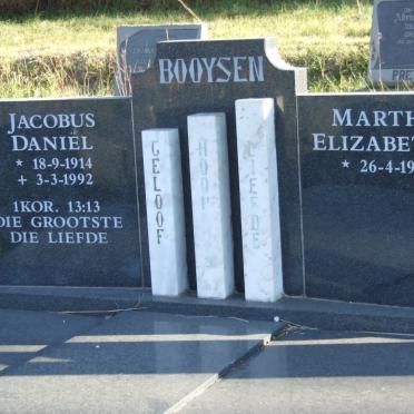 BOOYSEN Jacobus Daniel 1914-1992 &amp; Martha Elizabetha 1925-