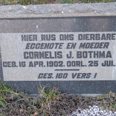 BOTHMA Cornelis J. 1902-1941