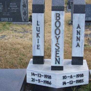 BOOYSEN Lukie 1918-1986 &amp; Anna 1918-1985