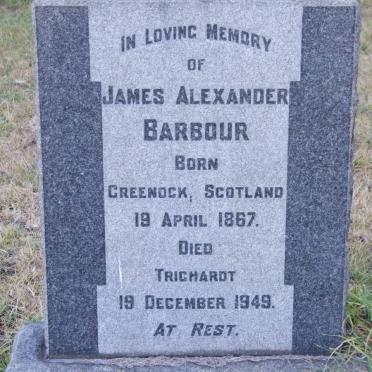 BARBOUR James Alexander 1867-1949
