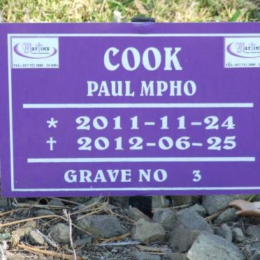 COOK Paul Mpho 2011-2012