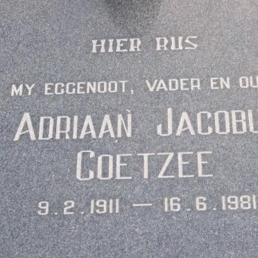 COETZEE Adriaan Jacobus 1911-1981
