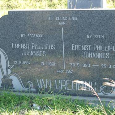 GREUNING Erenst Phillipus Johannes, van 1887-1961 :: VAN GREUNING Erenst Phillipus Johannes 1953-1973