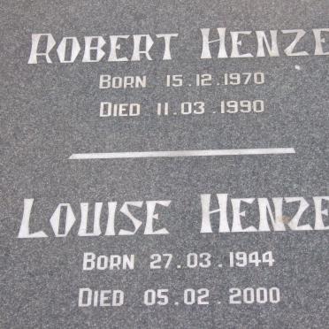 HENZE Robert 1970-1990 :: HENZE Louise 1944-2000
