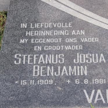 MERWE Stefanus Josua Benjamin, van der 1909-1981 &amp; Maria Elizabeth COETZEE 1916-1995