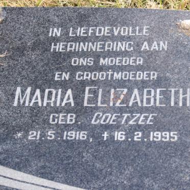 MERWE Stefanus Josua Benjamin, van der 1909-1981 &amp; Maria Elizabeth COETZEE 1916-1995